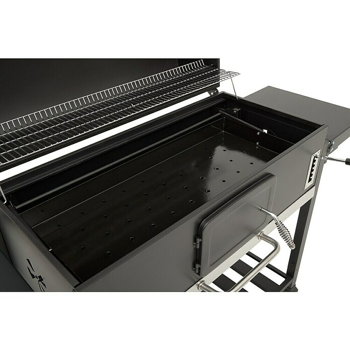 Kingstone KMS Žar na oglje Black Angus Maxi  (Površina za peko (Š x G): 92 x 43 cm, Črne barve) | 8304 - Holzkohlegrill QM | ICGA - Grillgeräte | ICG - Grillgeräte / Grillzubehör | IC - Freizeit im Garten | I - Stadtgarten | BAUHAUS