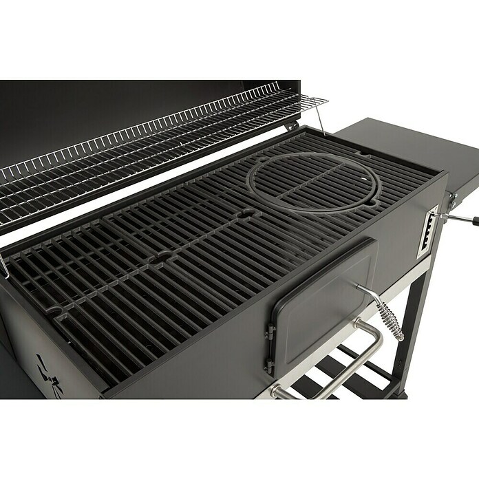 Kingstone KMS Žar na oglje Black Angus Maxi  (Površina za peko (Š x G): 92 x 43 cm, Črne barve) | 8304 - Holzkohlegrill QM | ICGA - Grillgeräte | ICG - Grillgeräte / Grillzubehör | IC - Freizeit im Garten | I - Stadtgarten | BAUHAUS