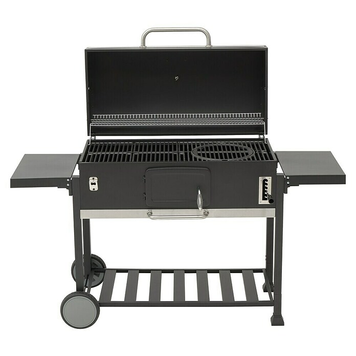 Kingstone KMS Žar na oglje Black Angus Maxi  (Površina za peko (Š x G): 92 x 43 cm, Črne barve) | 8304 - Holzkohlegrill QM | ICGA - Grillgeräte | ICG - Grillgeräte / Grillzubehör | IC - Freizeit im Garten | I - Stadtgarten | BAUHAUS