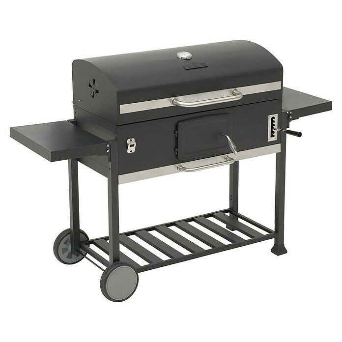 Kingstone KMS Žar na oglje Black Angus Maxi  (Površina za peko (Š x G): 92 x 43 cm, Črne barve) | 8304 - Holzkohlegrill QM | ICGA - Grillgeräte | ICG - Grillgeräte / Grillzubehör | IC - Freizeit im Garten | I - Stadtgarten | BAUHAUS