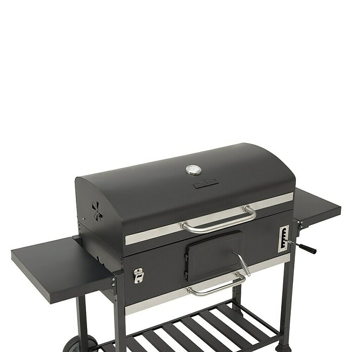 Kingstone KMS Žar na oglje Black Angus Maxi  (Površina za peko (Š x G): 92 x 43 cm, Črne barve) | 8304 - Holzkohlegrill QM | ICGA - Grillgeräte | ICG - Grillgeräte / Grillzubehör | IC - Freizeit im Garten | I - Stadtgarten | BAUHAUS