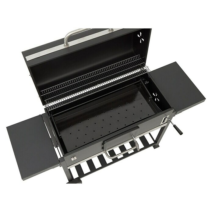 Kingstone KMS Žar na oglje Black Angus Maxi  (Površina za peko (Š x G): 92 x 43 cm, Črne barve) | 8304 - Holzkohlegrill QM | ICGA - Grillgeräte | ICG - Grillgeräte / Grillzubehör | IC - Freizeit im Garten | I - Stadtgarten | BAUHAUS