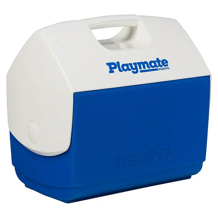 Igloo Kühlbox - 15 l, L x B x H: 40,3 x 25,9 x 37,8 cm, Blau/Weiß - Blau-weiße Kunststoff-Kühlbox Igloo Playmate mit weißem Griff.