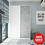 Armario de puertas correderas Indira (L x An x Al: 50 x 120 x 200 cm, Blanco Artik/Cemento) | BAUHAUS