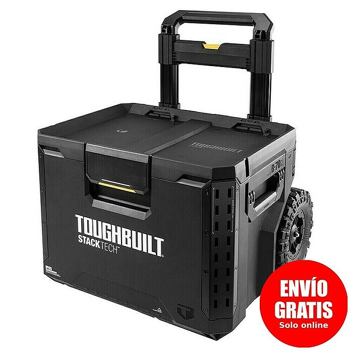 ToughBuilt StackTech Caja profesional con ruedas TB-B1-B-70R (L x An x Al: 50 x 56 x 66,5 cm, Plástico, Asa extraíble) | BAUHAUS