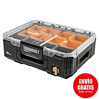 ToughBuilt StackTech Organizador de piezas pequeñas TB-B1-O-30 (An x Pr x Al: 530 x 400 x 180 mm, Plástico, Número de compartimentos: 8 ud.)