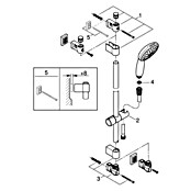 Grohe QuickFix Vitalio Start Brausegarnitur 110 (Lochabstand: 47 cm - 62 cm, Anzahl Strahlarten: 2 Stk., Chrom) | BAUHAUS