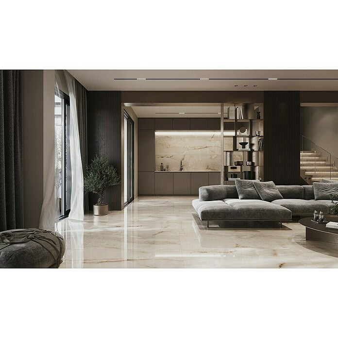Cersanit Podna pločica Onyks Gold Polished  (60 x 120 cm, Sjaj) | BAUHAUS