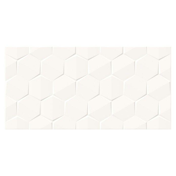 Cersanit Zidna pločica Hex  (59,8 x 29,8 cm, Bijela, Svilenkasti sjaj) | BAUHAUS