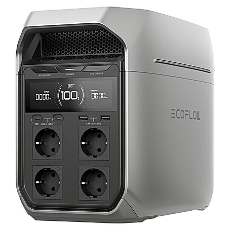 EcoFlow Powerstation Delta 3 Plus (1 024 Wh, Grau)