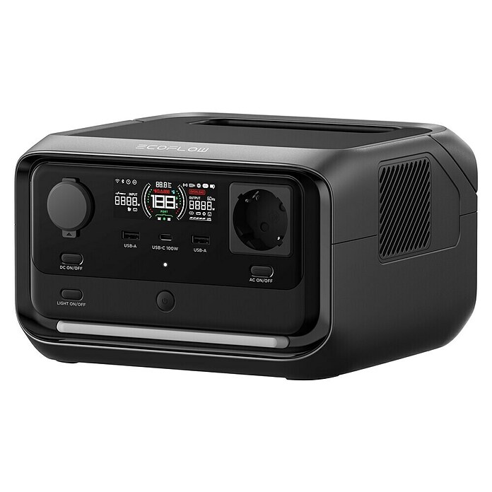EcoFlow Prijenosna energetska stanica River 3 Plus  (286 Wh, Crna) | BAUHAUS