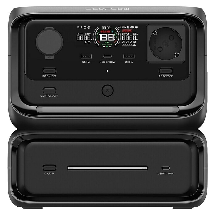 EcoFlow Estación de energía portátil River Max 3 (572 Wh, Negro) | BAUHAUS