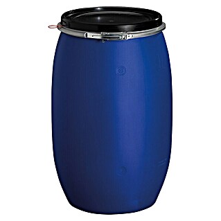 Graf Weithalsfass (220 l, Blau, Mit Deckel)