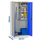 Simonrack Simonlocker Taquilla Cleaning Desmontada (L x An x Al: 40 x 60 x 180 cm, Número de puertas: 2 ud., Gris/Azul) | BAUHAUS