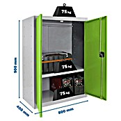 Simonrack Simonlocker Taquilla Multi Professional Desmontado (L x An x Al: 40 x 80 x 90 cm, Gris/Verde, Número de baldas: 1 ud.) | BAUHAUS
