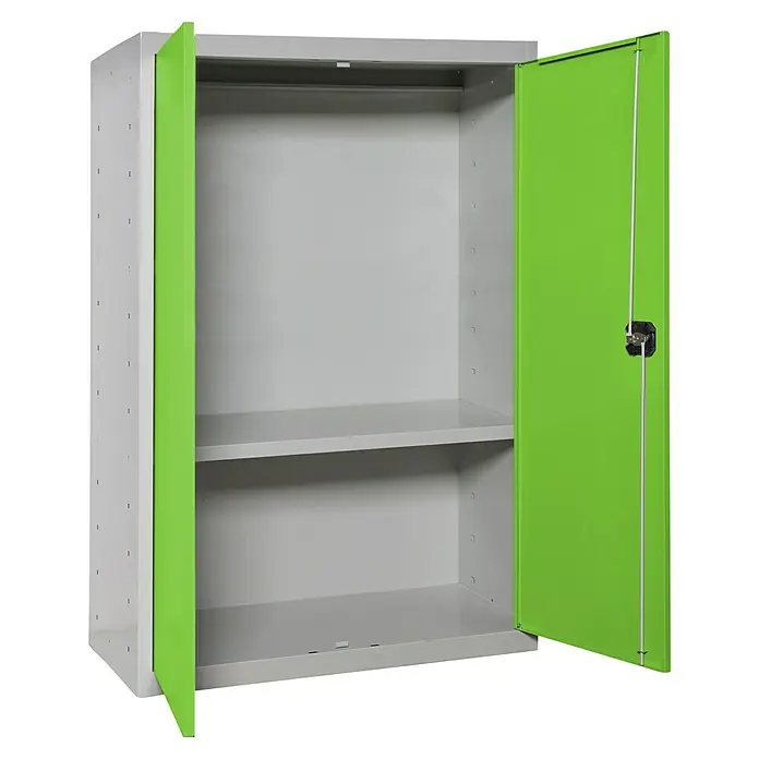 Simonrack Simonlocker Armario multiusos metálico Multi Professional Desmontado - L x An x Al: 40 x 80 x 90 cm, Gris/Verde, Número de baldas: 1 ud. - Este espacioso armario de acero en gris con puertas verdes ofrece mucho espacio de almacenamiento y es ideal para oficina y taller.