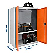 Simonrack Simonlocker Taquilla Multi Professional Desmontado (L x An x Al: 40 x 80 x 90 cm, Gris/Naranja, Número de baldas: 1 ud.) | BAUHAUS