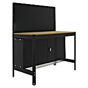 Simonrack Simonwork Banco de trabajo BT2 Cabinet (L x An: 61 x 91 cm, Altura de trabajo: 144,5 cm, Carga soportada: 400 kg, Antracita/Madera) | BAUHAUS