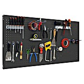 Simonrack Panelclick Panel perforado con 22 ganchos y 3 accesorios (L x An: 150 x 60 cm, Antracita) | BAUHAUS