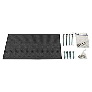 Simonrack Panelclick Panel perforado con 22 ganchos y 3 accesorios (L x An: 150 x 60 cm, Antracita)