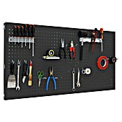Simonrack Panelclick Panel perforado con 14 ganchos y 3 accesorios (L x An: 120 x 60 cm, Antracita) | BAUHAUS