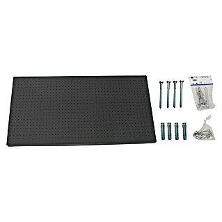 Simonrack Panelclick Panel perforado con 14 ganchos y 3 accesorios (L x An: 120 x 60 cm, Antracita)