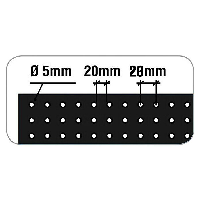 Simonrack Panelclick Panel perforado con 14 ganchos y 3 accesorios (L x An: 120 x 60 cm, Antracita) | BAUHAUS