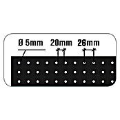 Simonrack Panelclick Panel perforado con 14 ganchos y 3 accesorios (L x An: 120 x 60 cm, Antracita) | BAUHAUS