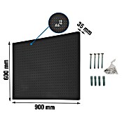 Simonrack Panelclick Panel perforado con 8 ganchos (An x L: 60 x 90 cm, Antracita) | BAUHAUS