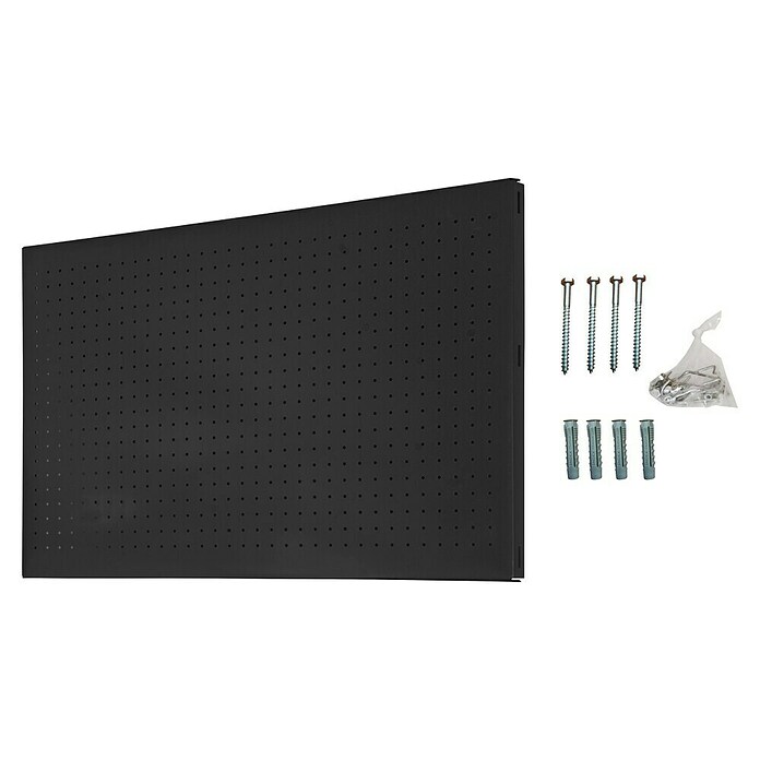 Simonrack Panelclick Panel perforado con 8 ganchos (An x L: 40 x 120 cm, Antracita) | BAUHAUS