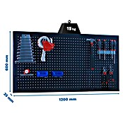 Simonrack Panelclick Panel perforado con 8 ganchos (An x L: 60 x 120 cm, Antracita) | BAUHAUS