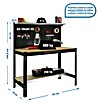 Simonrack Simonwork Banco de trabajo BT3 (L x An: 61 x 151 cm, Altura de trabajo: 144,5 cm, Carga soportada: 1.800 kg, Antracita/Madera) | BAUHAUS
