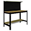 Simonrack Simonwork Banco de trabajo BT3 (L x An: 61 x 121 cm, Altura de trabajo: 144,5 cm, Carga soportada: 600 kg, Antracita/Madera) | BAUHAUS