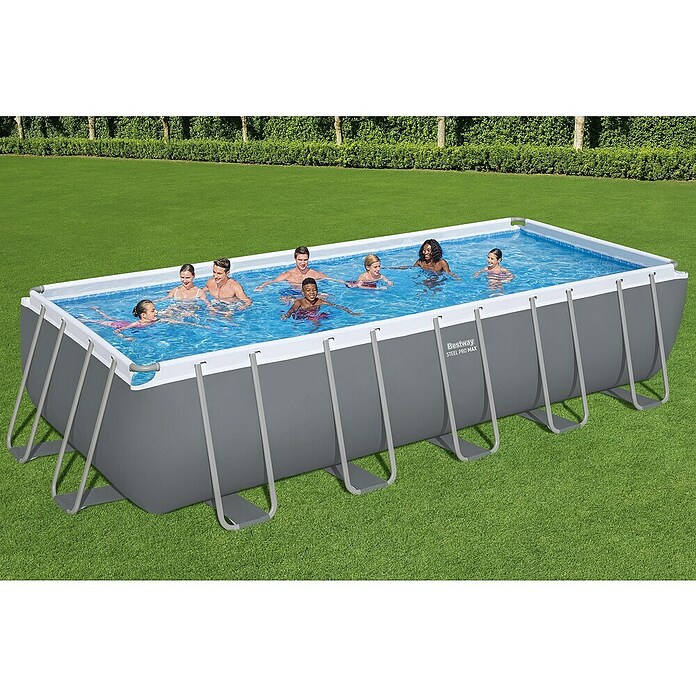 Bestway Bazen sa čeličnim okvirom Steel Pro MAX  (D x Š x V: 640 x 274 x 132 cm, Siva, 19.281 l) | BAUHAUS