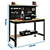 Simonrack Simonwork Banco de trabajo BT3 (L x An: 61 x 121 cm, Altura de trabajo: 144,5 cm, Carga soportada: 600 kg, Antracita/Madera) | BAUHAUS