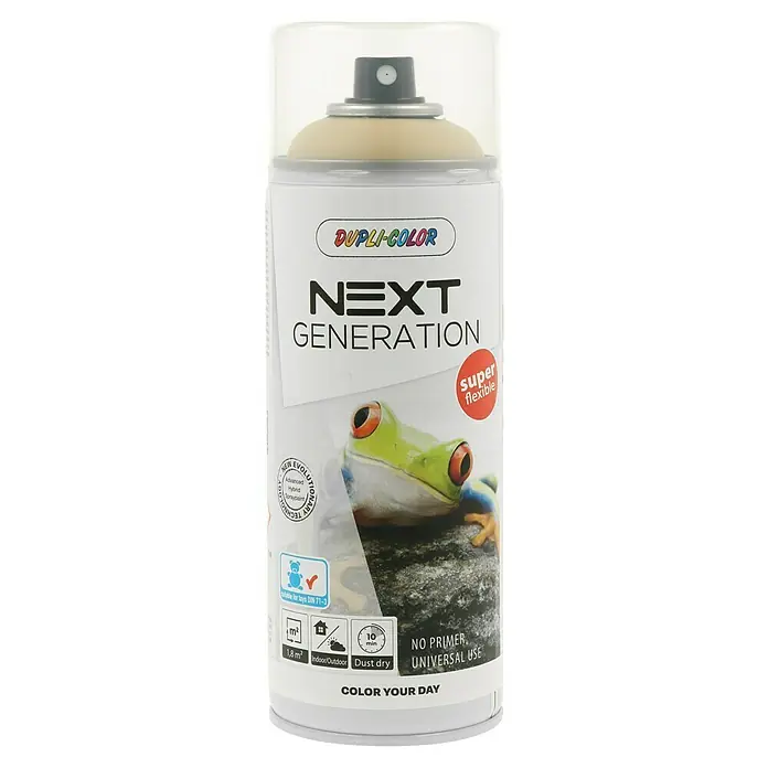 Dupli-Color Next Sprühlack Next Generation - Paris, Seidenmatt, 400 ml - Abbildung einer Sprühdose Dupli-Color Next Generation, ideal für vielfältige Anwendungen und flexible Ergebnisse.