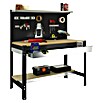 Simonrack Simonwork Banco de trabajo BT3 Box (L x An: 61 x 151 cm, Altura de trabajo: 144,5 cm, Carga soportada: 1.800 kg, Antracita/Madera) | BAUHAUS