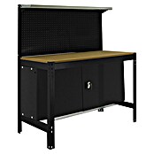 Simonrack Simonwork Banco de trabajo BT3 Cabinet (L x An: 61 x 121 cm, Altura de trabajo: 144,5 cm, Carga soportada: 600 kg, Antracita/Madera) | BAUHAUS