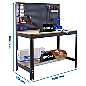 Simonrack Simonwork Banco de trabajo BT2 (Antracita/Madera, Ancho: 151 cm) | BAUHAUS