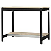 Simonrack Simonwork Banco de trabajo BT0 (L x An: 61 x 121 cm, Altura de trabajo: 84,2 cm, Carga soportada: 1.800 kg, Antracita/Madera) | BAUHAUS