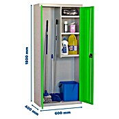 Simonrack Simonlocker Armario multiusos metálico Cleaning Desmontado (L x An x Al: 40 x 60 x 180 cm, Número de puertas: 2 ud., Gris/Verde) | BAUHAUS