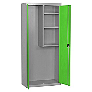 Simonrack Simonlocker Taquilla Cleaning Desmontada (L x An x Al: 40 x 80 x 180 cm, Número de puertas: 2 ud., Gris/Verde)