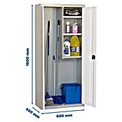 Simonrack Simonlocker Armario multiusos metálico Cleaning Desmontado (L x An x Al: 40 x 60 x 180 cm, Número de puertas: 2 ud., Gris/Blanco) | BAUHAUS