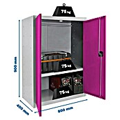 Simonrack Simonlocker Taquilla Multi Professional Desmontado (L x An x Al: 40 x 80 x 90 cm, Gris/Rosa, Número de baldas: 1 ud.) | BAUHAUS