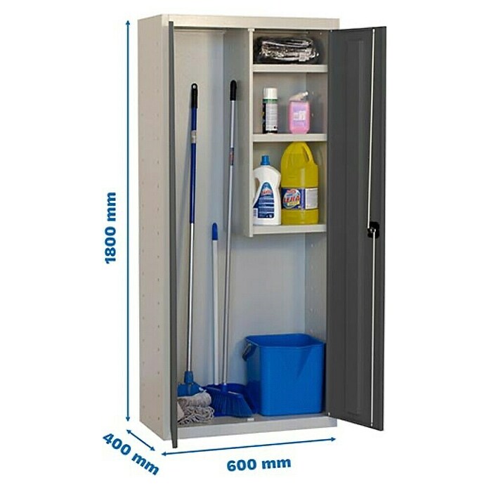 Simonrack Simonlocker Taquilla Cleaning Desmontada (L x An x Al: 40 x 60 x 180 cm, Número de puertas: 2 ud., Gris/Antracita) | BAUHAUS