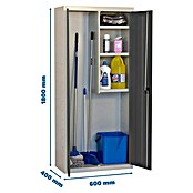 Simonrack Simonlocker Taquilla Cleaning Desmontada (L x An x Al: 40 x 60 x 180 cm, Número de puertas: 2 ud., Gris/Antracita) | BAUHAUS