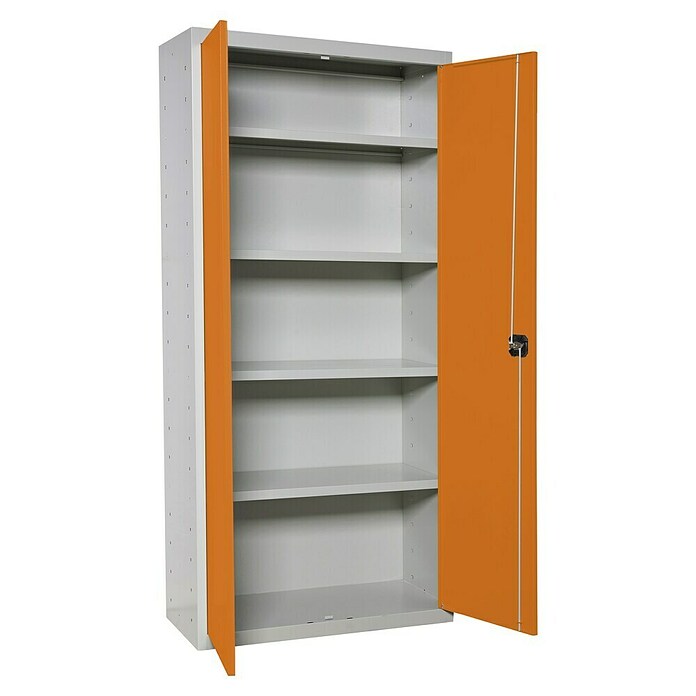 Simonrack Simonlocker Taquilla Multi Professional Desmontado (L x An x Al: 40 x 100 x 180 cm, Gris/Naranja, Número de baldas: 4 ud.) | BAUHAUS
