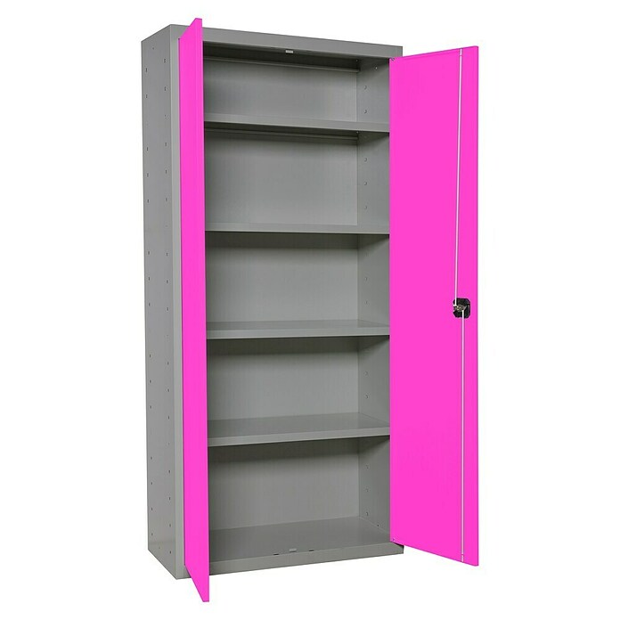 Simonrack Simonlocker Taquilla Multi Professional Desmontado (L x An x Al: 40 x 100 x 180 cm, Gris/Rosa, Número de baldas: 4 ud.) | BAUHAUS