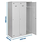 Simonrack Simonlocker Taquilla DIY Single Inicial Desmontada (L x An x Al: 50 x 120 x 180 cm, Número de puertas: 3 ud.) | BAUHAUS