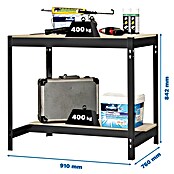Simonrack Simonwork Banco de trabajo BT0 (L x An: 76 x 91 cm, Altura de trabajo: 84,2 cm, Carga soportada: 800 kg, Antracita/Madera) | BAUHAUS